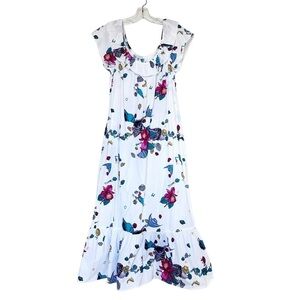 Hilo Hattie Hawaiian Dress White Size Large